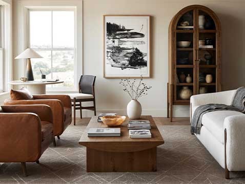 Living room with neutral tones